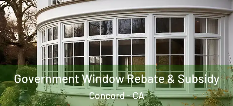  Government Window Rebate & Subsidy Concord - CA