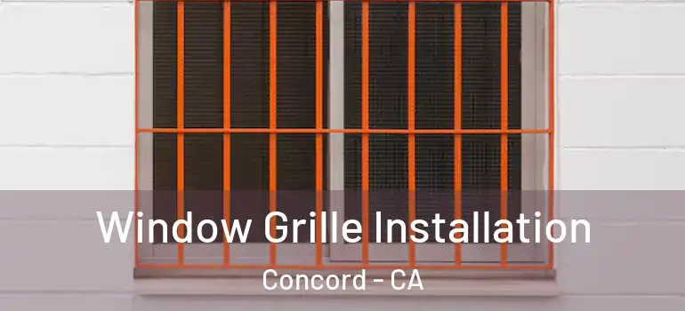  Window Grille Installation Concord - CA